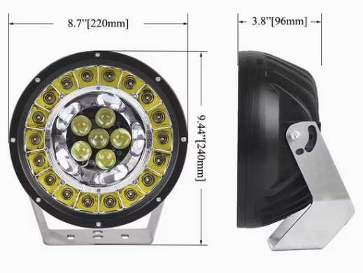 9-Inch 160W LED Boat Spotlight