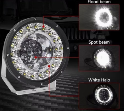 9-Inch 160W LED Boat Spotlight